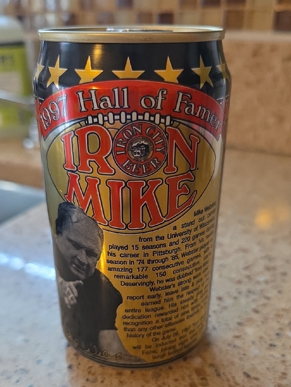 Iron Mike Collectible Can - Gold and Black